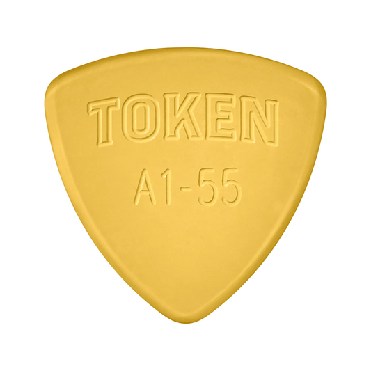 Token A1-55 Large Triangle Flatpick Amber, 1.40mm