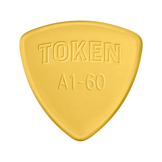 Token A1-60 Amber Large Triangle Flatpick, 1.52mm