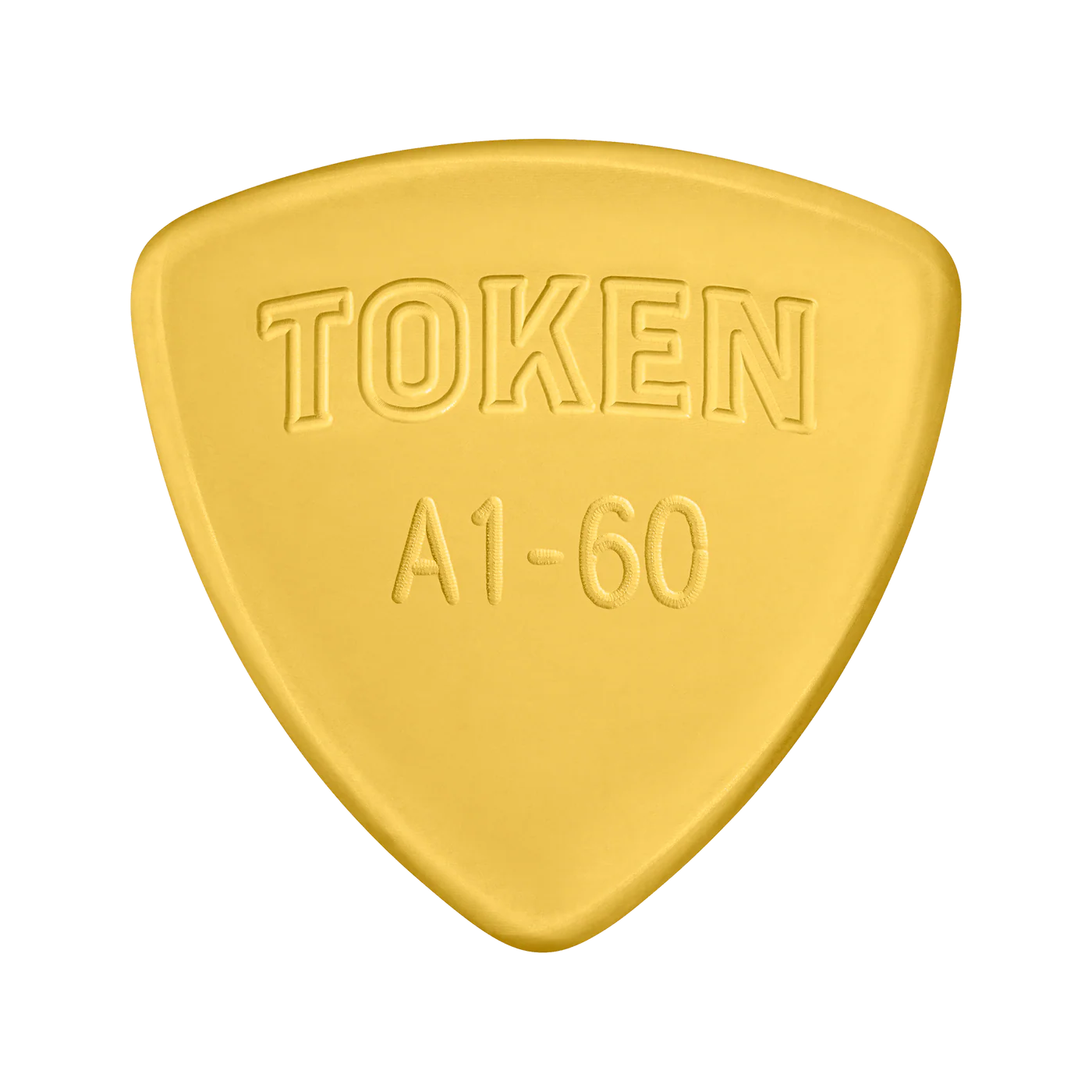 Token A1-60 Amber Large Triangle Flatpick, 1.52mm