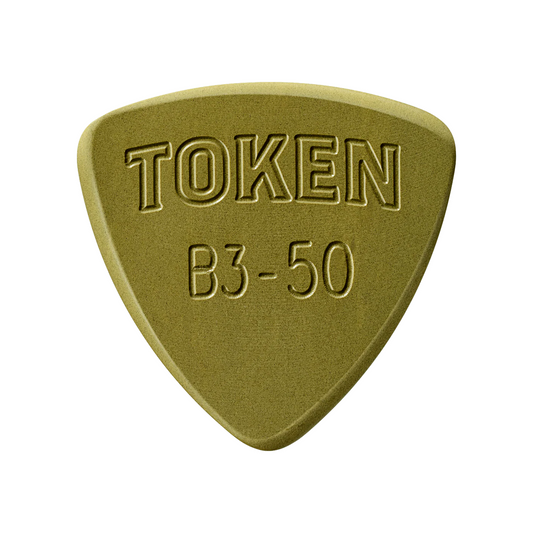 Token B3-50 Green Small Triangle Flatpick, 1.27mm