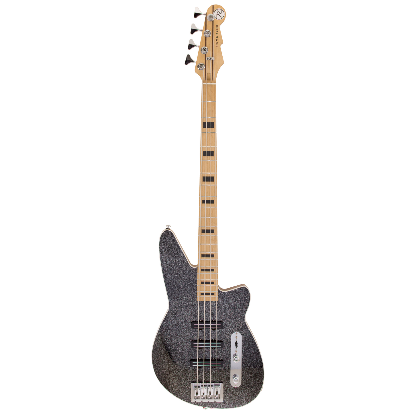 Reverend Triad Electric Bass Guitar, Black Sparkle