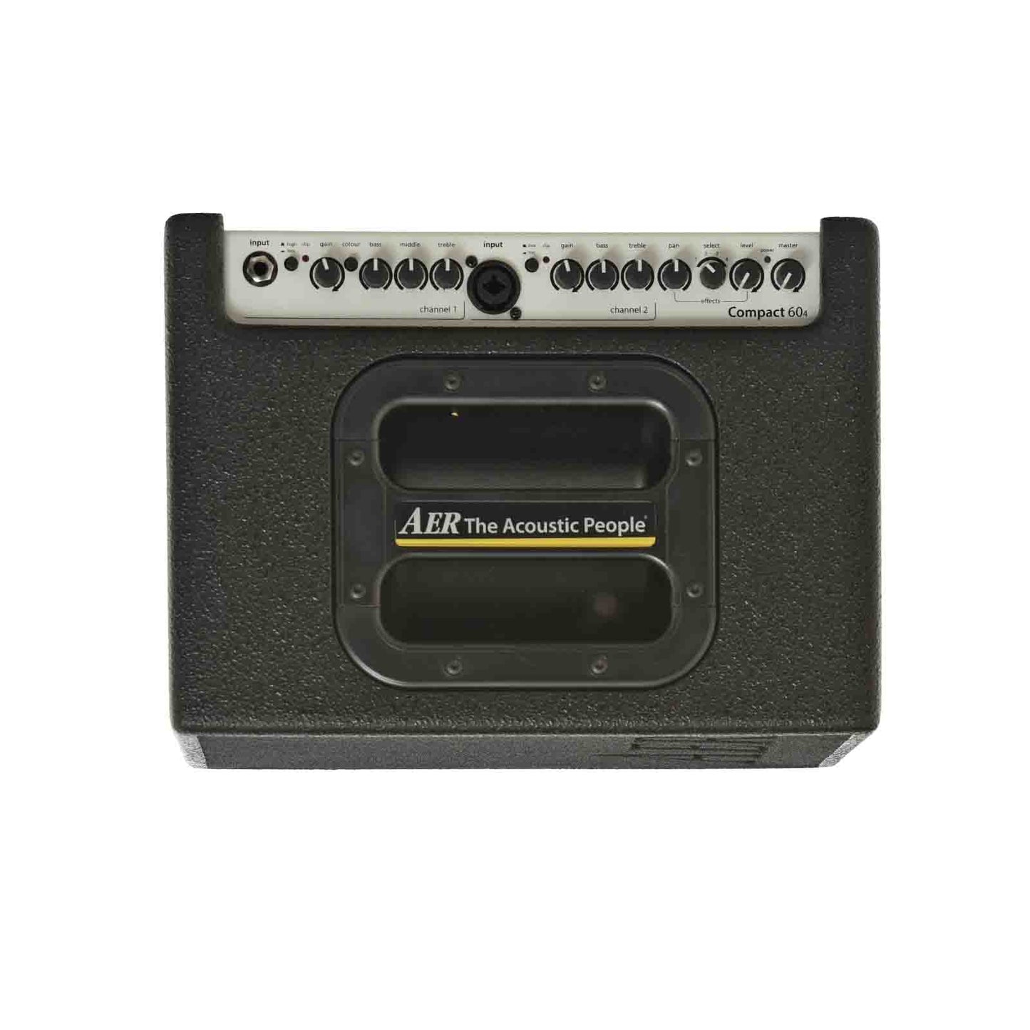 Top view of AER Compact 60/4 Acoustic Guitar Amplifier