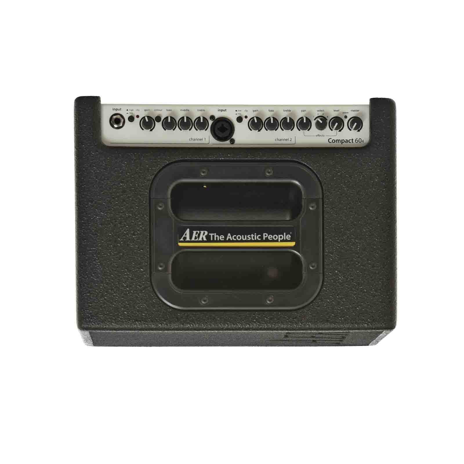 Top view of AER Compact 60/4 Acoustic Guitar Amplifier