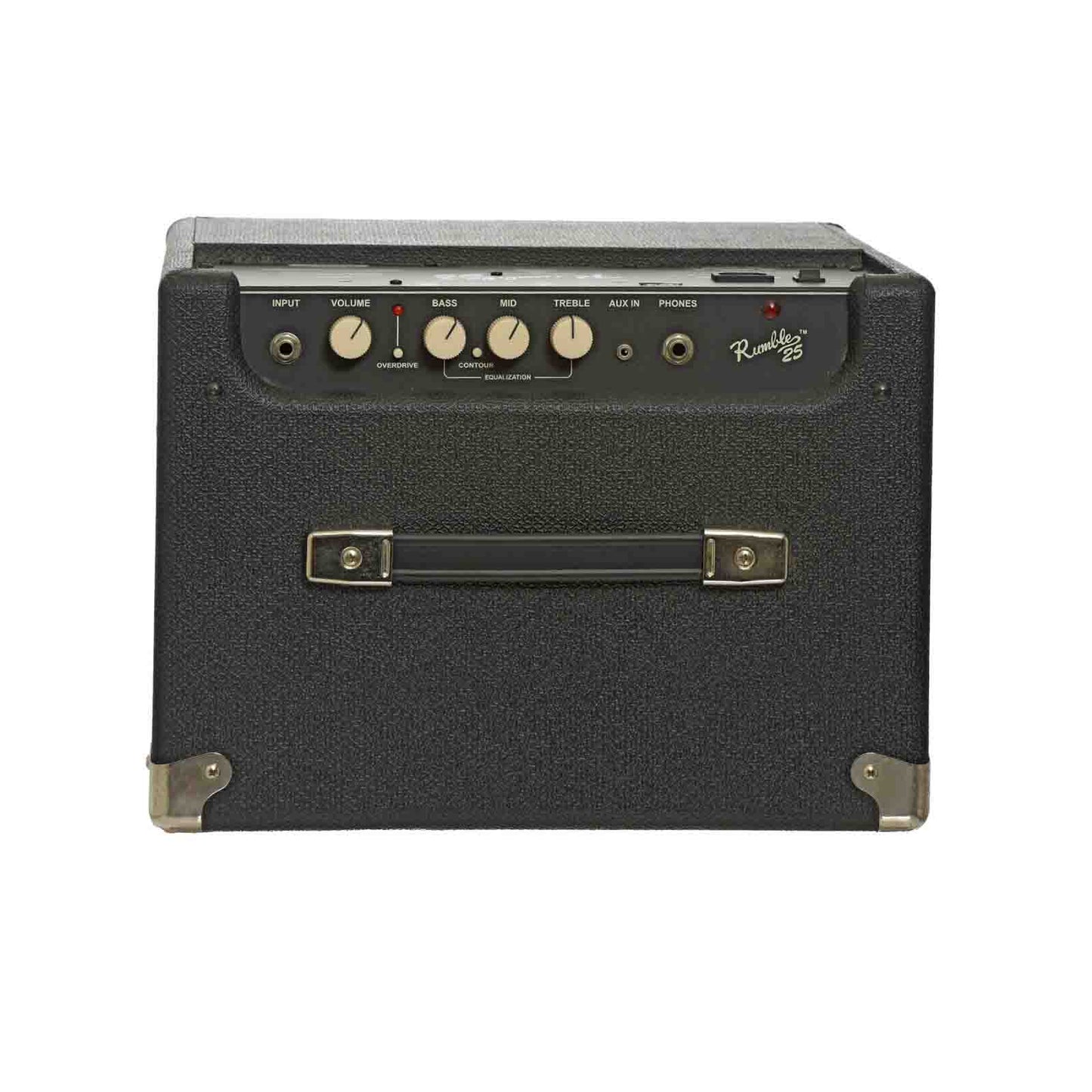 Controls/Top of Fender Rumble 25 Bass Combo Amplifier 