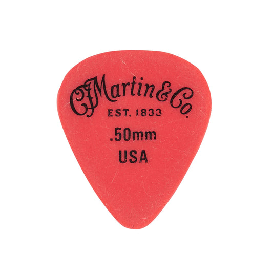 Martin Delrin Guitar Pick, Red .50mm