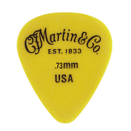 Martin Delrin Guitar Picks, Yellow .73mm