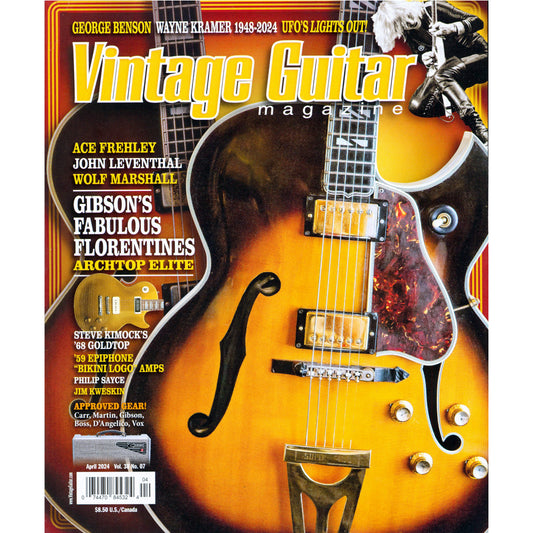 Image 1 Cover of Vintage Guitar Magazine Vol. 38 / No. 07 - Gibson's Fabulous Florentines - Elderly SKU: VG-202404