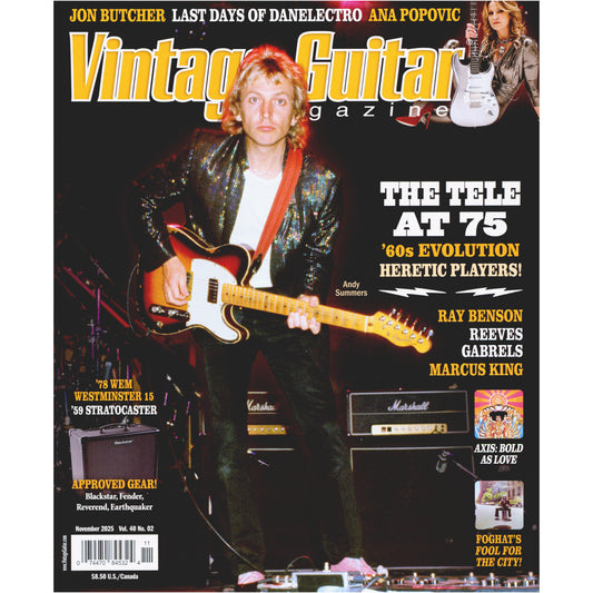 Cover of Vintage Guitar Magazine - November 2025