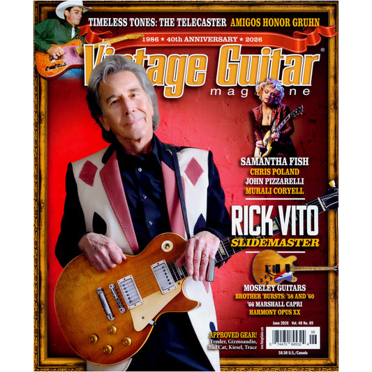 Front Cover of Vintage Guitar Magazine - June 2026, Vol. 40 No. 09 SKU VG-202606