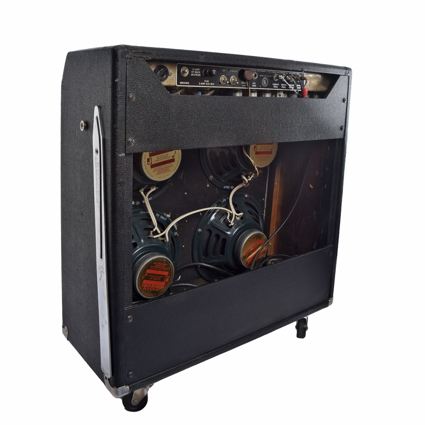Back and side of Fender Super Reverb Combo Amplifier 