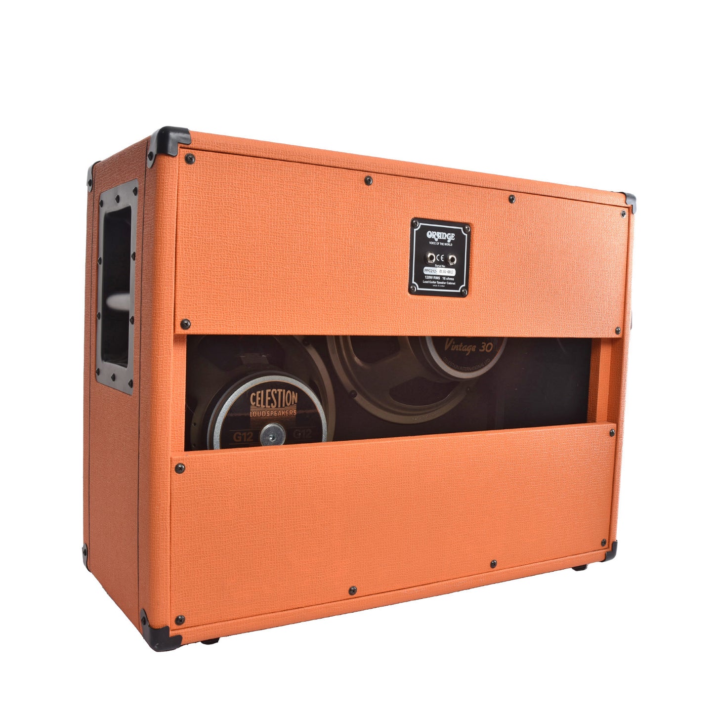 Back and side of Orange PPC-212-OB Speaker Cabinet