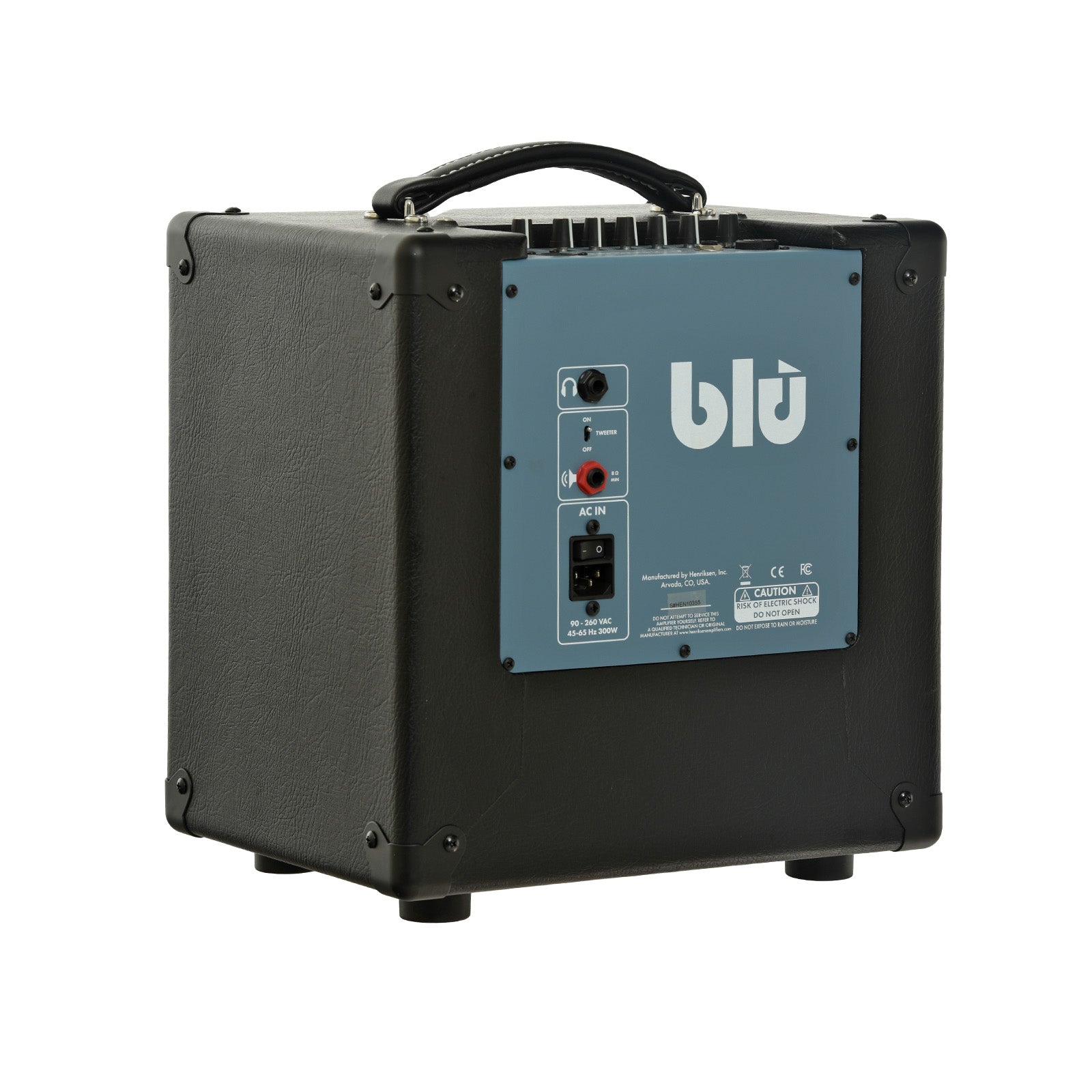 Back and side of Henriksen Blu Acoustic Amp