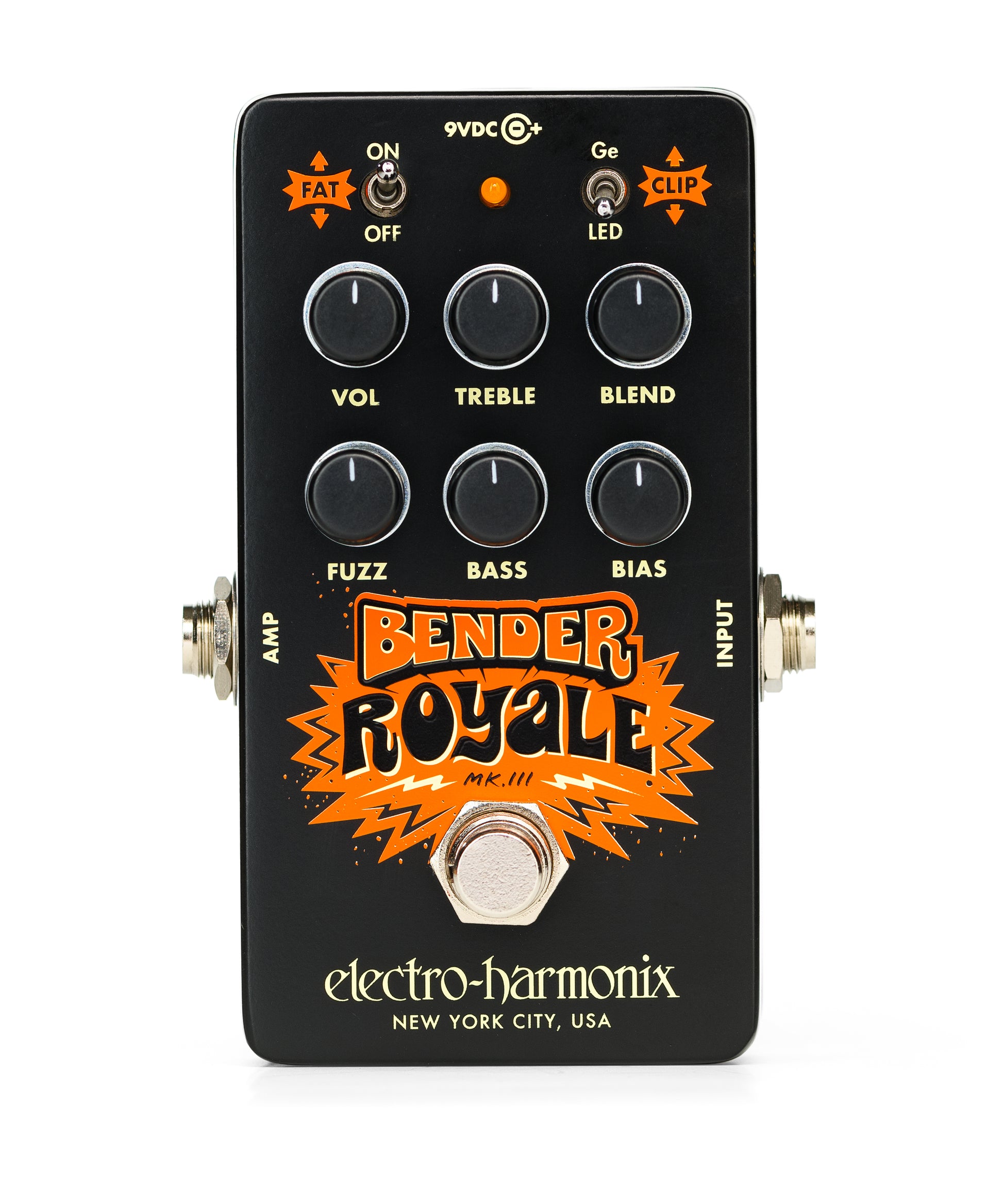 Electro Harmonix Bender Royale Mk. III Fuzz Pedal, Front 1