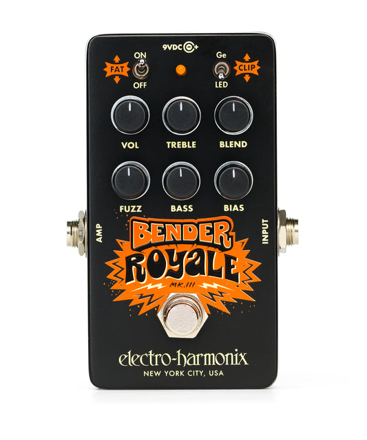 Electro Harmonix Bender Royale Mk. III Fuzz Pedal, Front 1