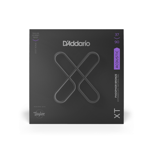 D'Addario XTB3790GS Custom Light Taylor GS Mini XT Phosphor Bronze Coated Acoustic Bass Guitar Strings, Front 1