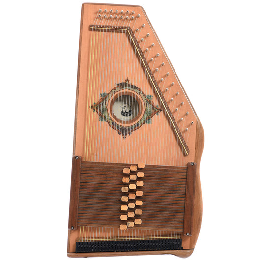 Full front of D'Aigle TLC Traditional Luthier's Classic 21-Bar Autoharp & Gigbag