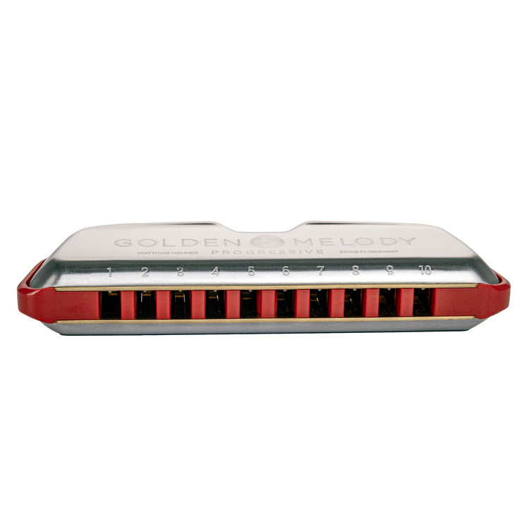 Back view of Hohner HO542 Golden Melody Harmonica 