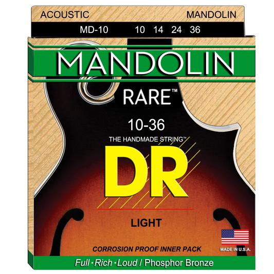 DR MD-10 Rare Phosphor Bronze Mandolin Set