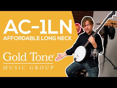 Gold Tone AC-1LN Long Neck Openback Banjo & Gigbag – Elderly