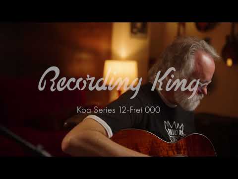 Video of Recording King Koa 12-Fret 000 Acoustic Guitar - SKU# ROS729 