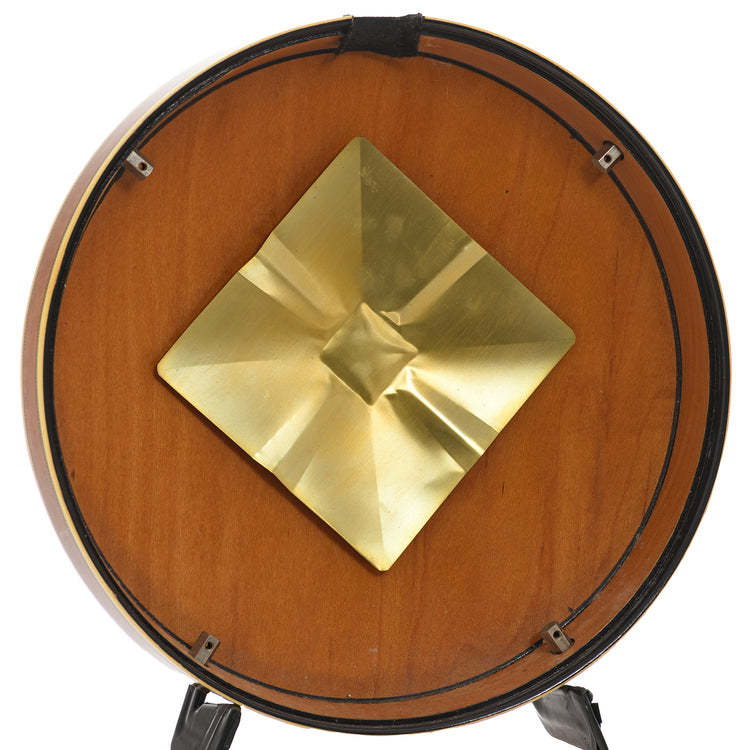 Inside resonator of Richelieu 4102 Golden Eagle Plectrum Banjo