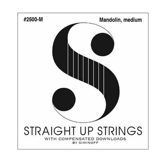 Straight Up S2500-M Phosphor Bronze Medium Gauge Mandolin Strings by Siminoff