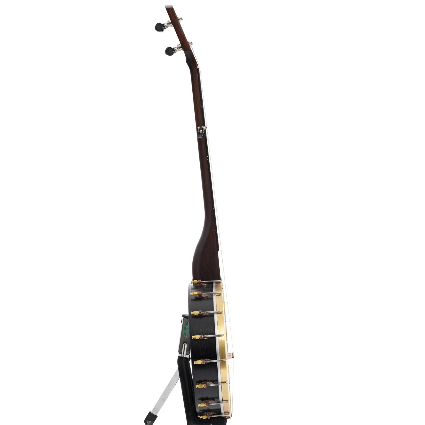 Side of Pisgah Banjo Co. 12" Woodchuck Openback Banjo