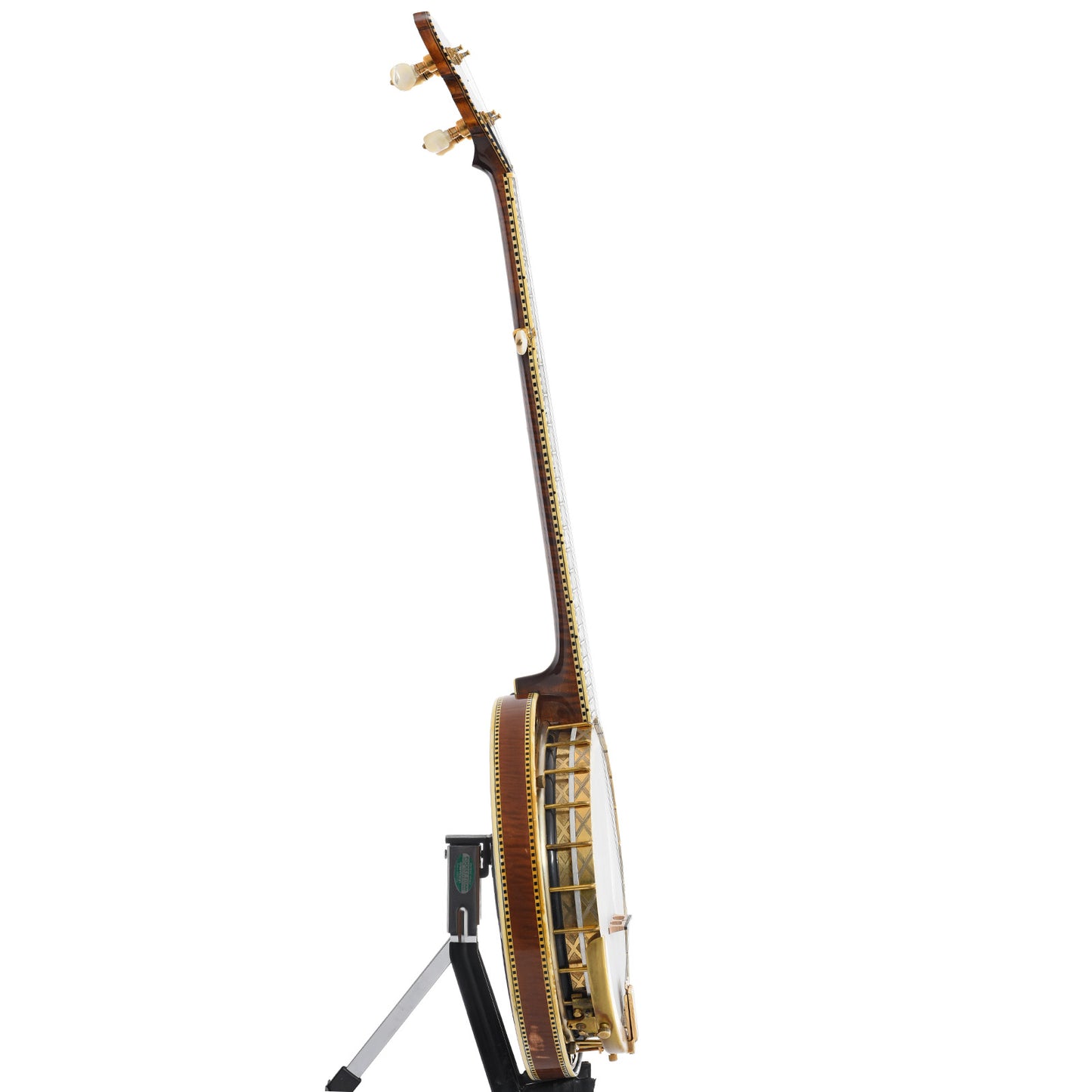 Side of Gibson TB-6 Checkerboard Conversion Resonator Banjo (1928)
