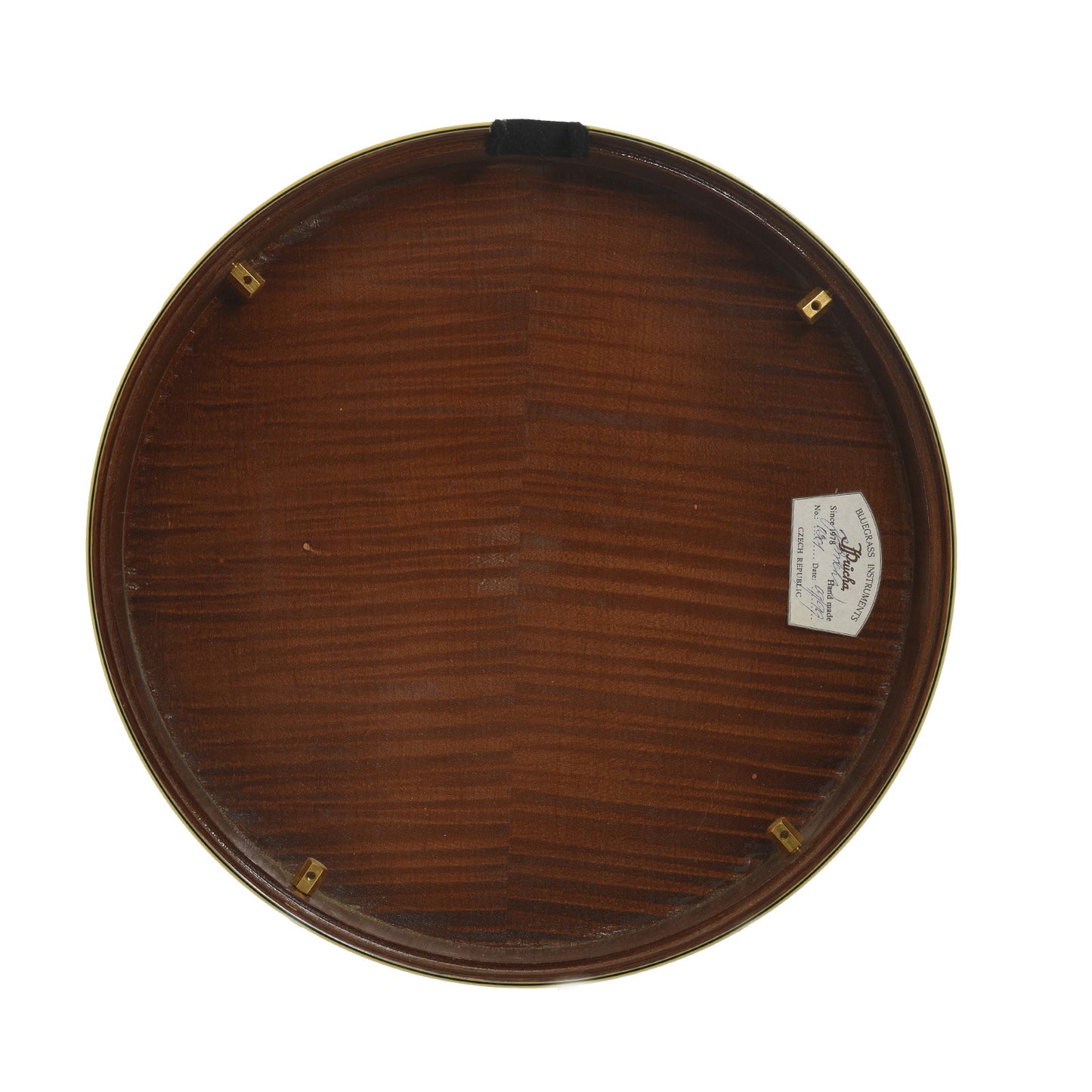 Inside Label for Prucha Bat Custom Resonator Banjo