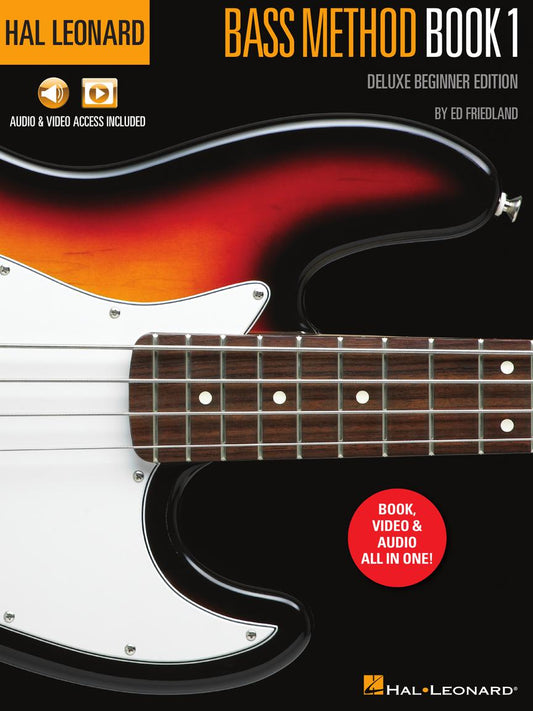 Image 1 of Hal Leonard Bass Method Book 1 - Deluxe Beginner Edition - SKU# 49-100122 : Product Type Media : Elderly Instruments