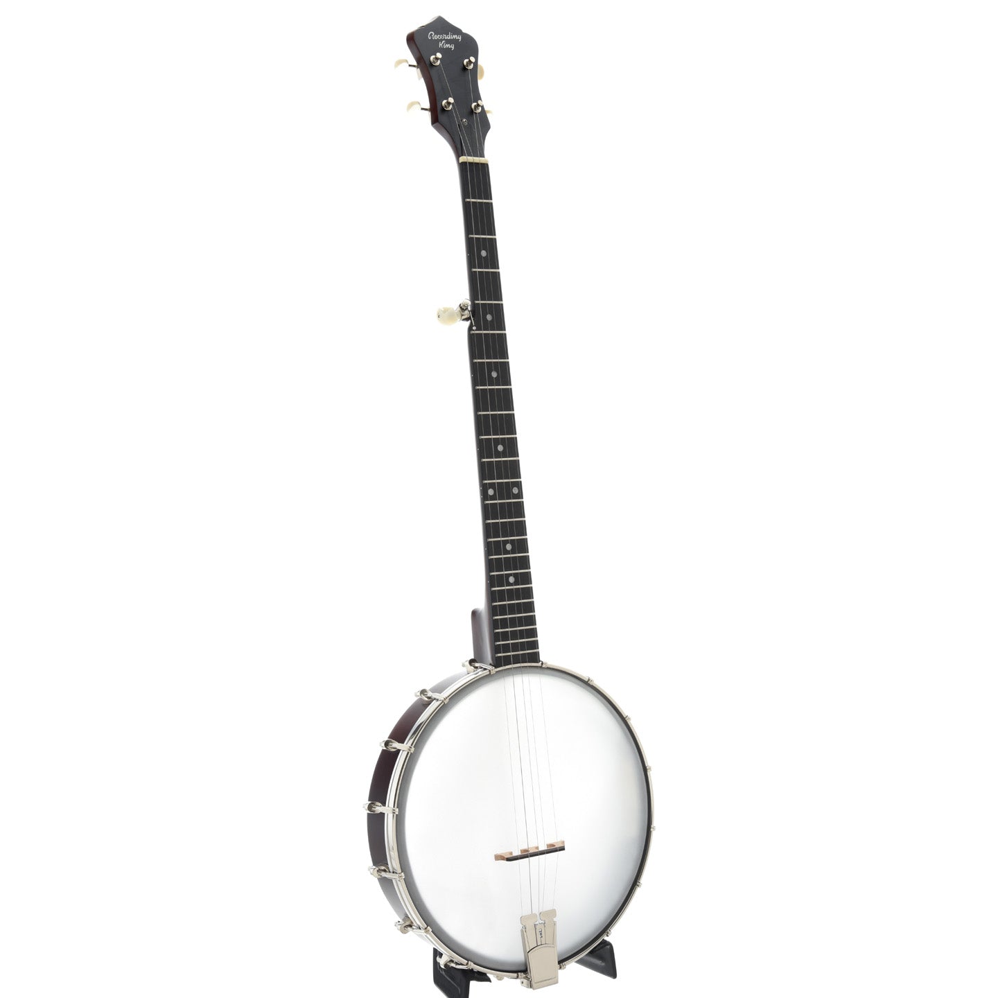 Full Front and Side o fRecording King Dirty 30's Open-Back Banjo