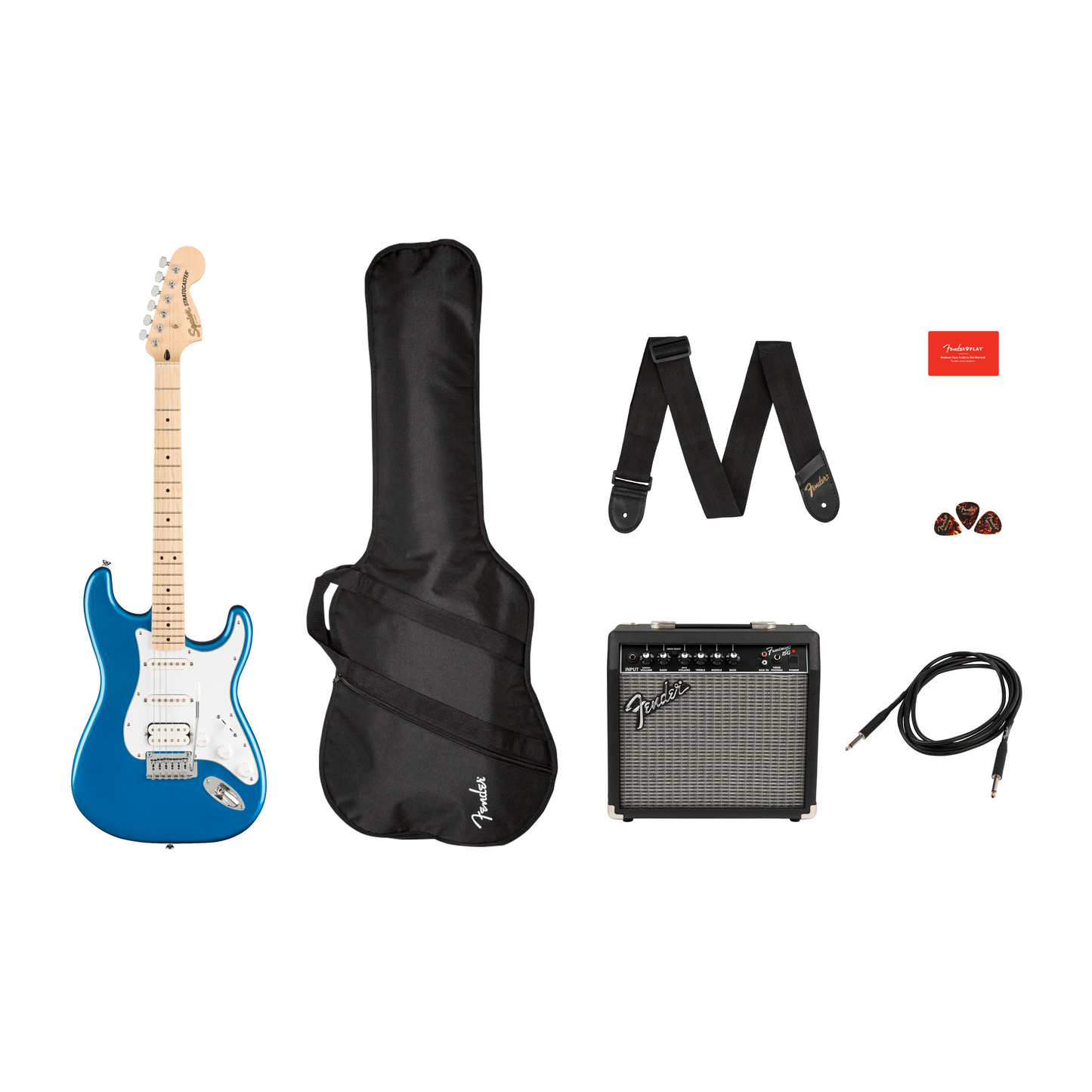 Front of Squier Affinity Series Stratocaster HSS Pack