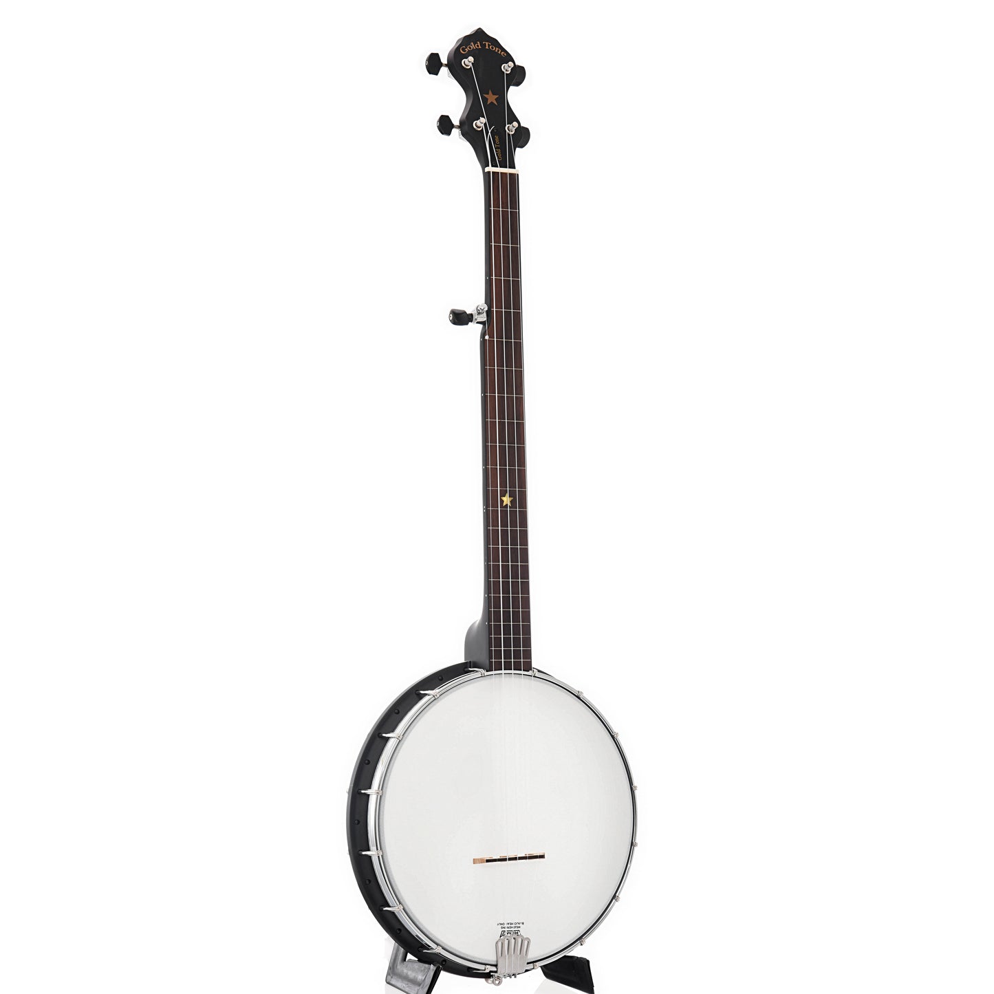 Full front and side of Gold Tone AC-1FL Fretless Openback