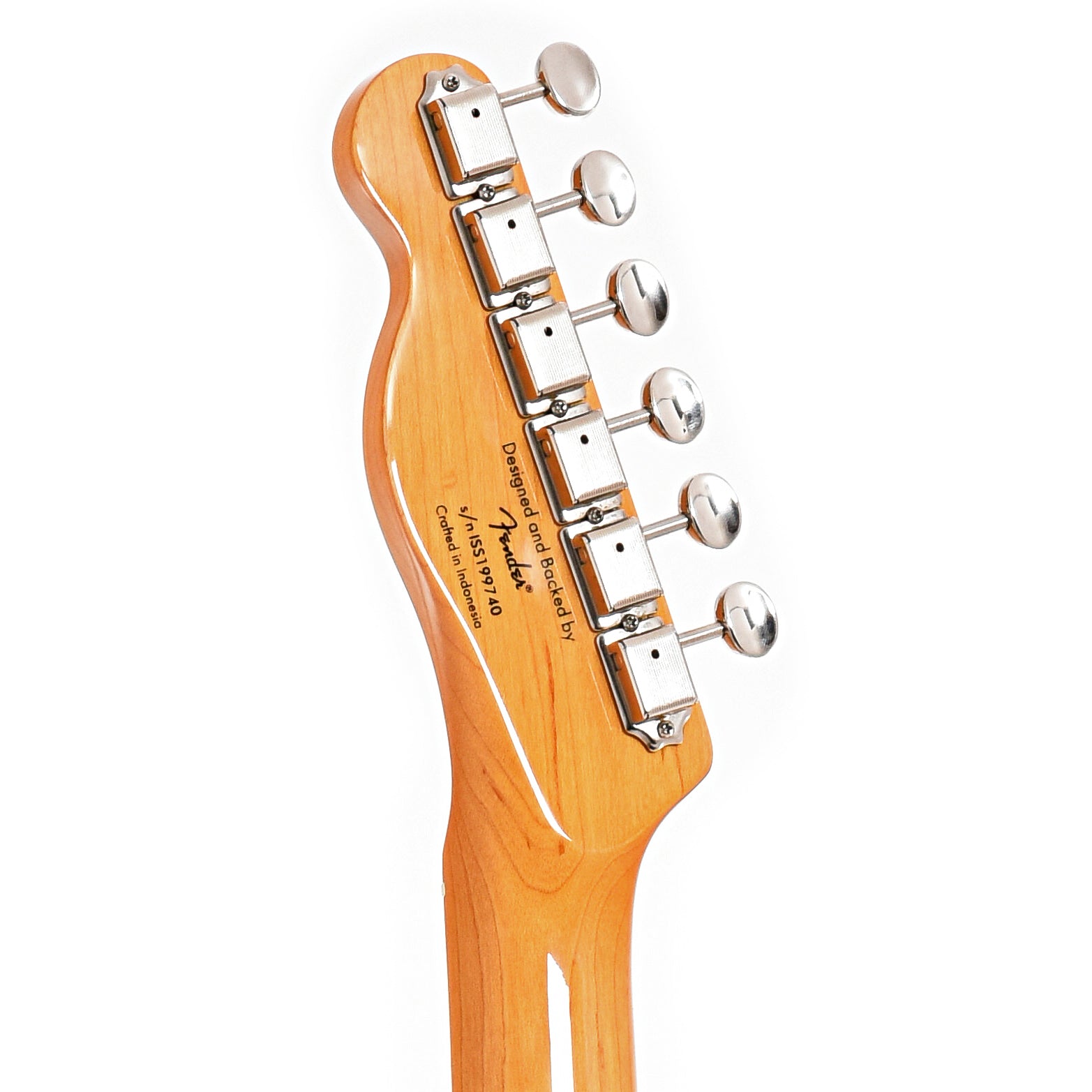 Back headstock of Fender Squier Classic Vibe '60's Telecaster Thinline