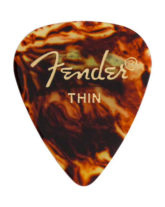 Image 1 of Fender Classic Celluloid Pick, Thin Gauge, 12 Pack - SKU# FPCCE-SHL-T : Product Type Accessories & Parts : Elderly Instruments