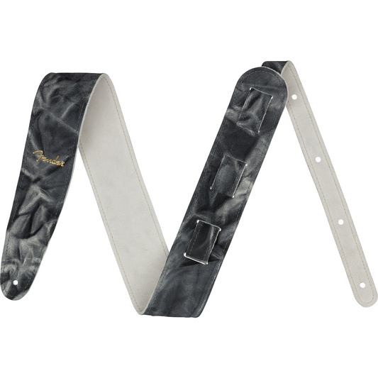 Fender Tie Dye Leather Guitar Strap, Black