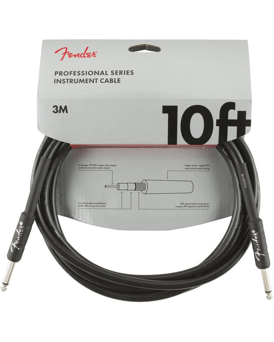 Front of Fender Professional Series Instrument Cable in packaging