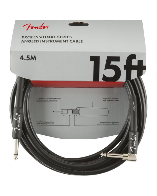 Front of Fender Professional Series Instrument Cable in packaging