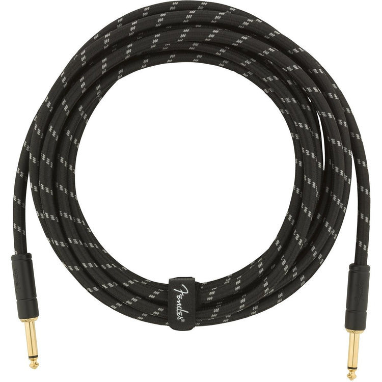 Image 2 of Fender Deluxe Series Instrument Cable, 15', Black Tweed - SKU# FDLX-15-BTWD : Product Type Cables & Accessories : Elderly Instruments
