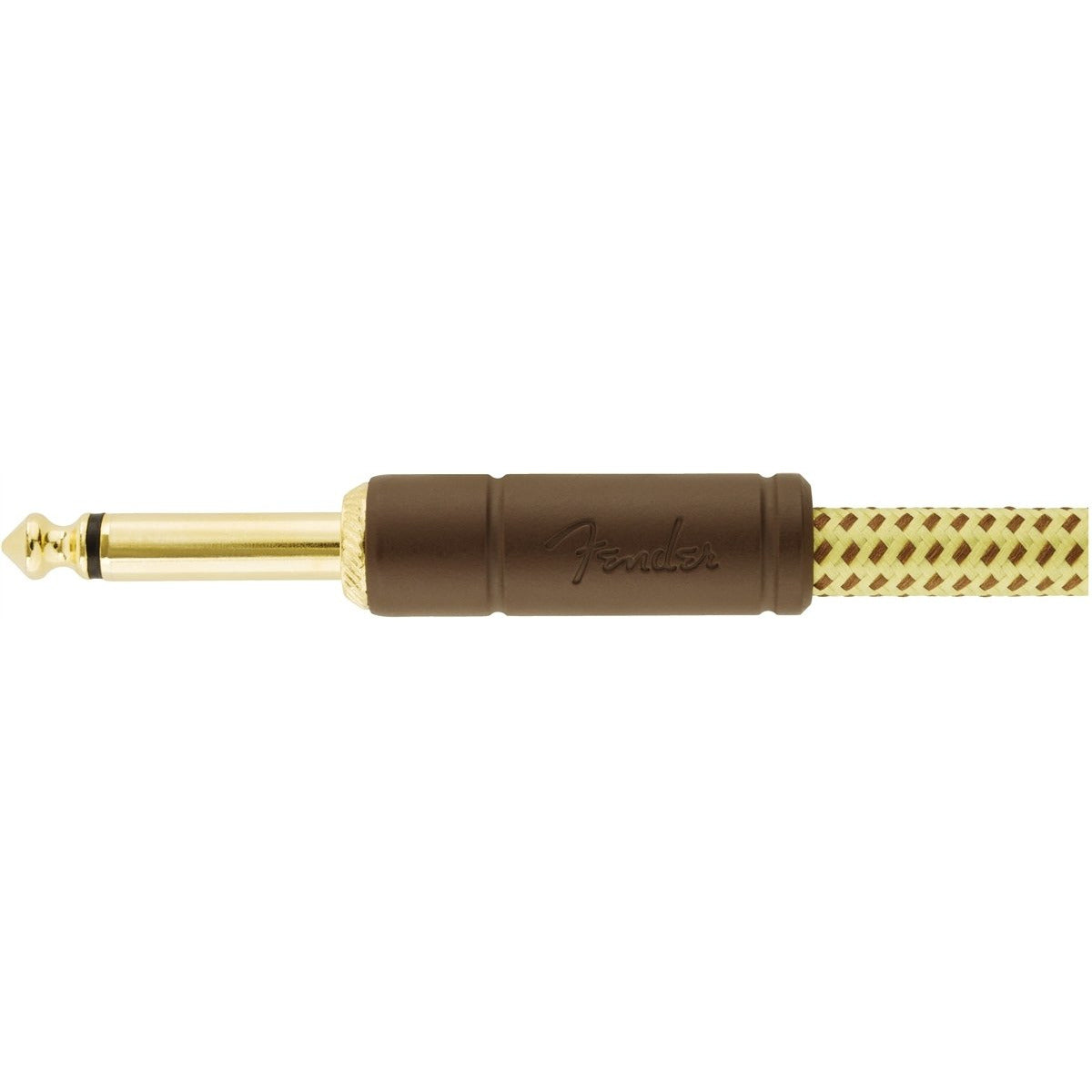 Image 4 of Fender Deluxe Series Instrument Cable, 15', Angled End, Tweed - SKU# FDLX-15A-TWD : Product Type Cables & Accessories : Elderly Instruments