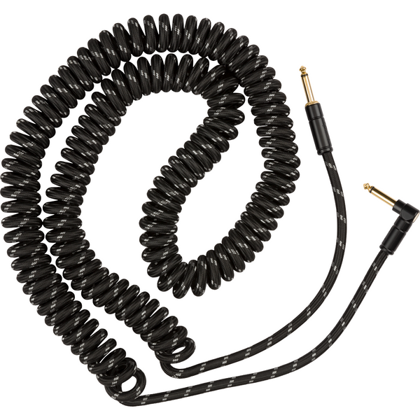 コディーサンダーソンTriple Blade Wire Coin Edge Fender Deluxe Series Coil Instrument Cable, Black Tweed – Elderly