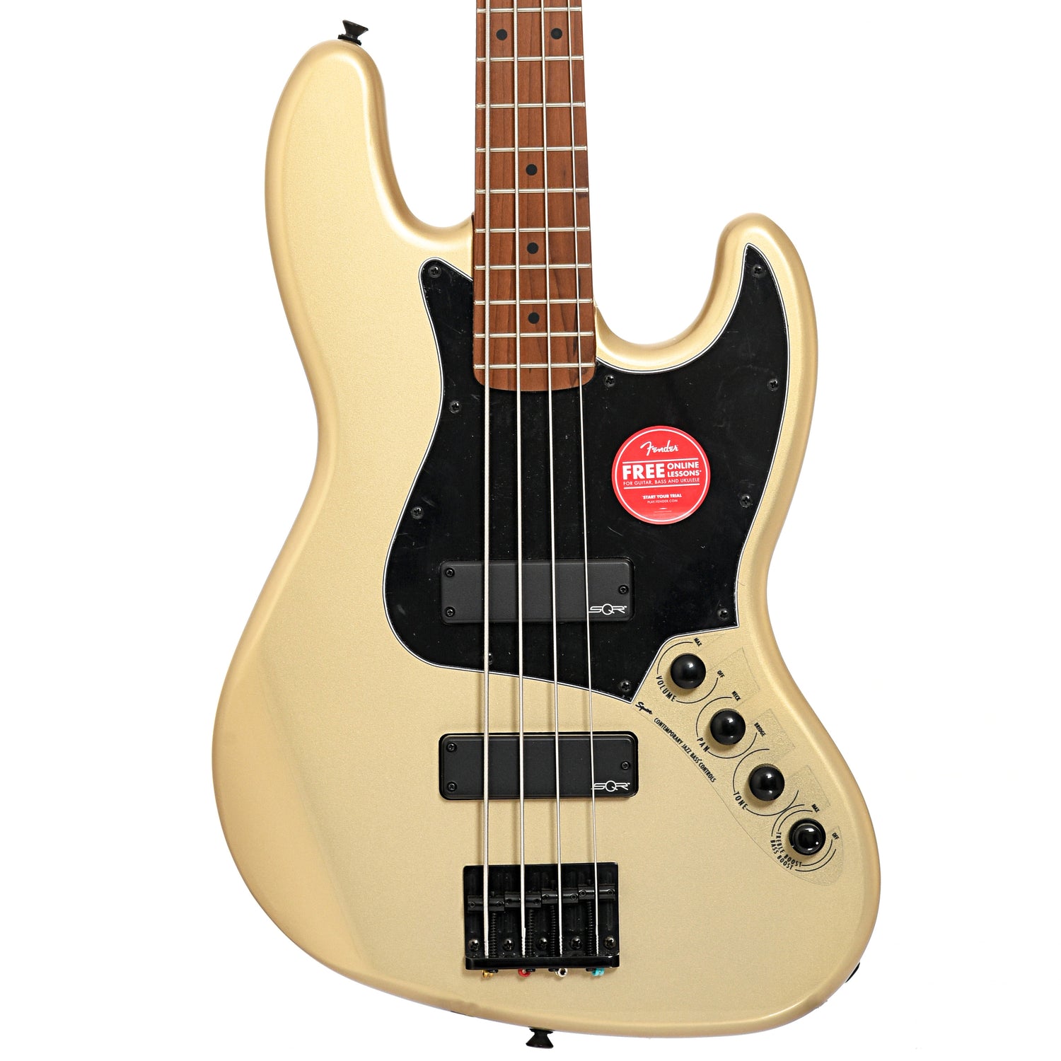 Image 2 of Squier Contemporary Active Jazz Bass HH, Shoreline Gold- SKU# SCAJBHHGLD : Product Type Solid Body Bass Guitars : Elderly Instruments