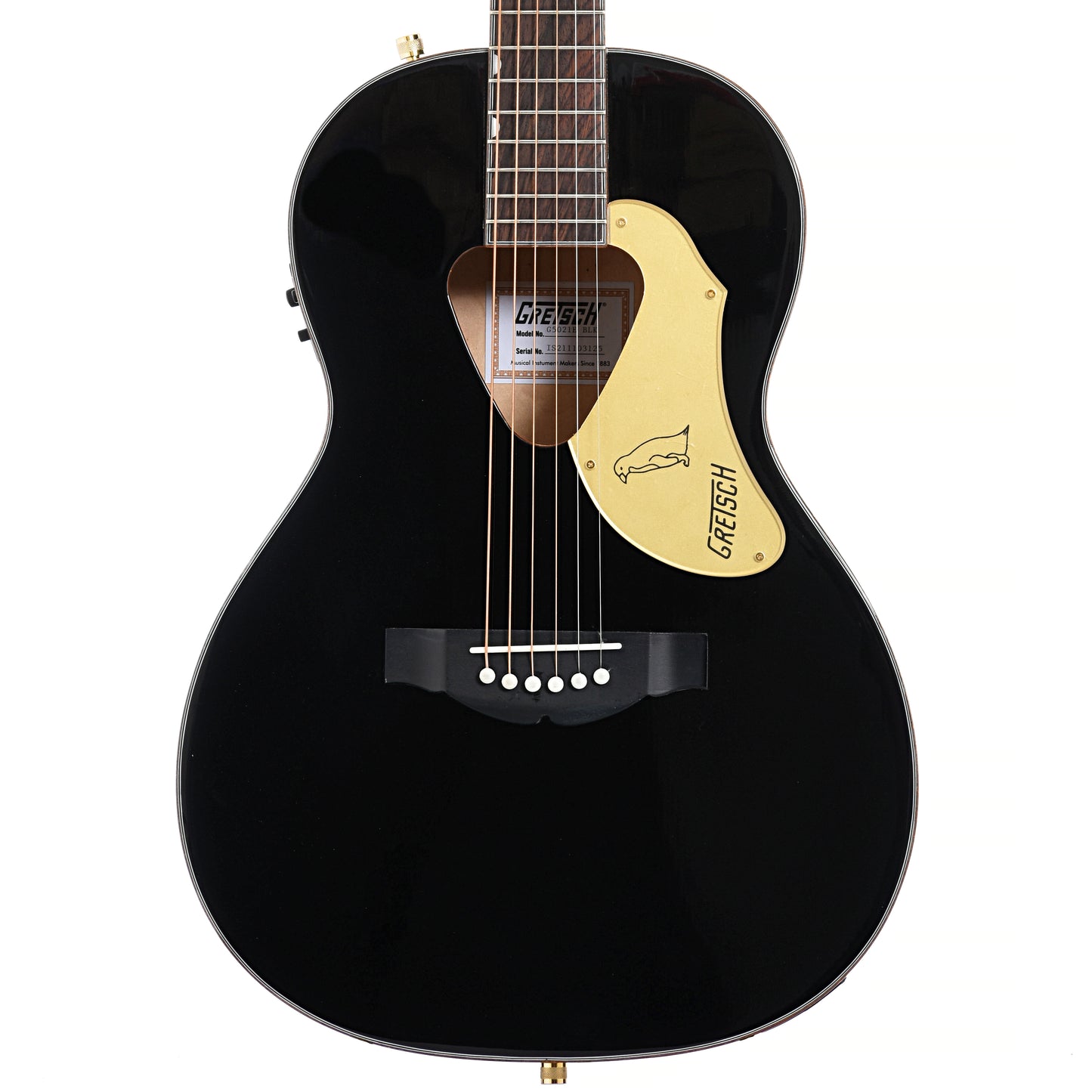 Image 1 of Gretsch G5021E Rancher Penguin Parlor Acoustic/Electric Guitar, Black- SKU# G5021E : Product Type Flat-top Guitars : Elderly Instruments
