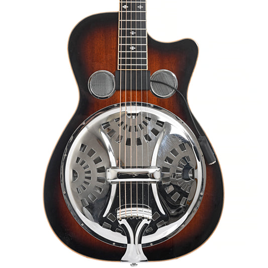 Front of Gold Tone PBR-CA Resonator Guitar