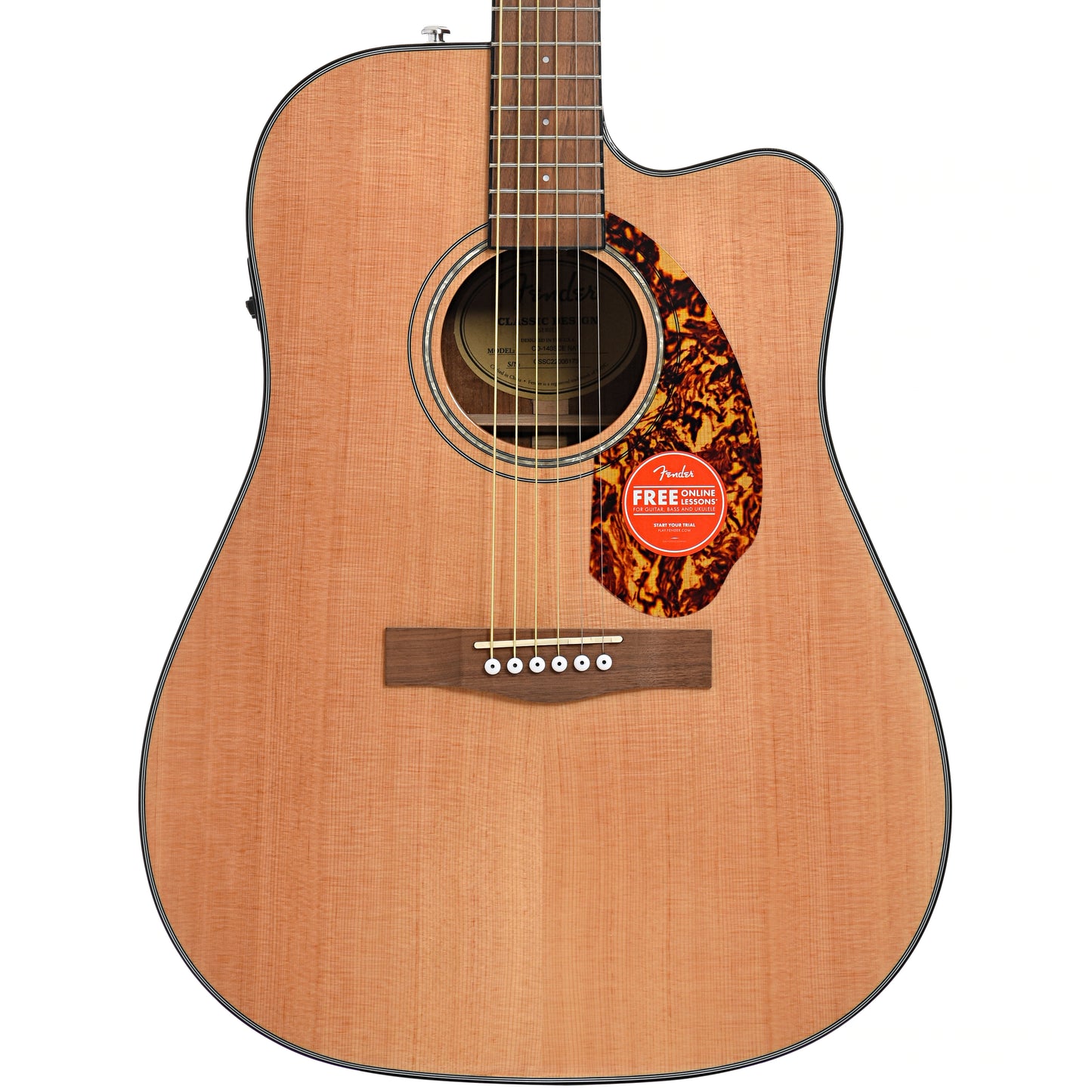 Front of Fender CD-140SCE Acoustic Electric 