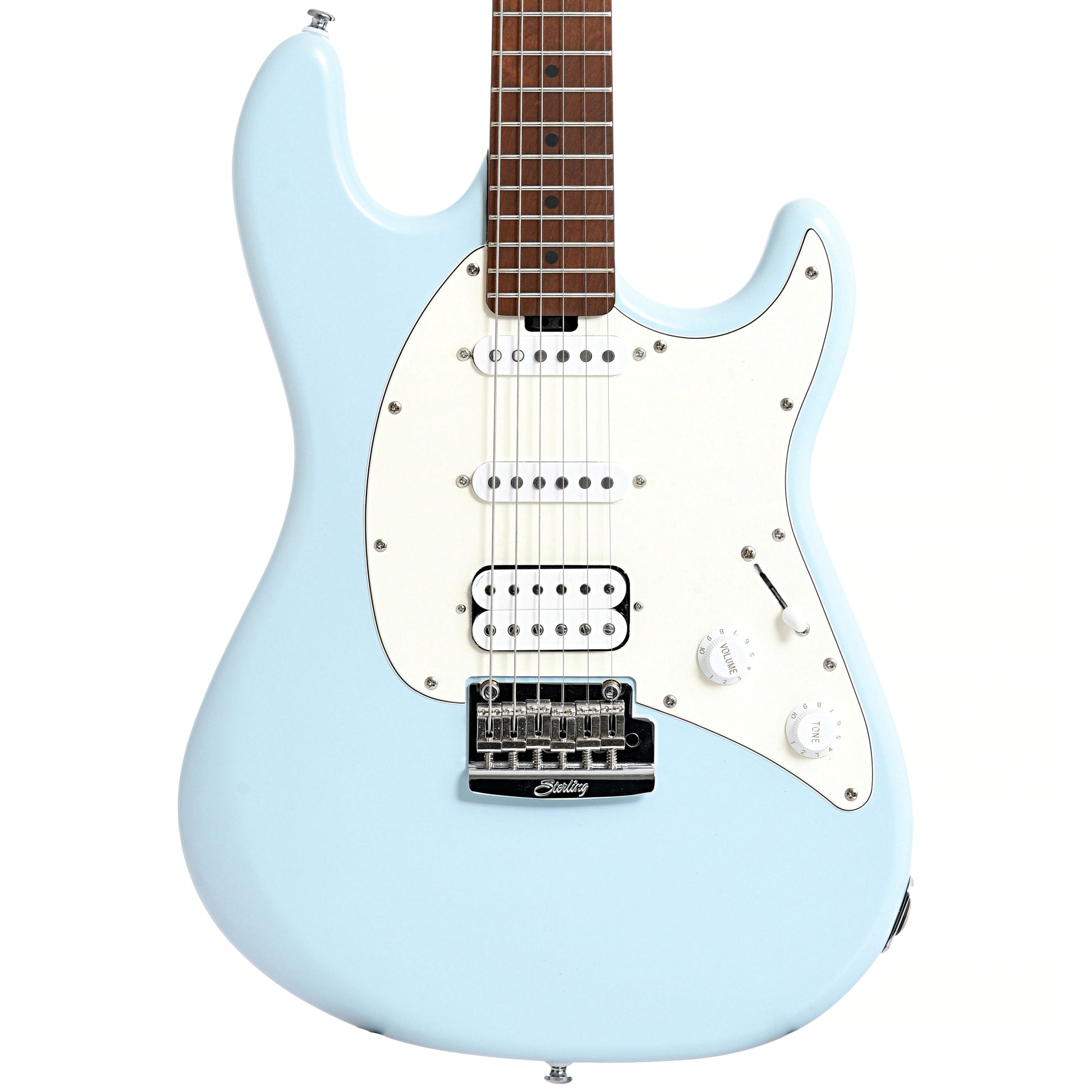 Image 2 of Sterling by Music Man Cutlass CT50HSS Electric Guitar, Daphne Blue Satin- SKU# CT50HSS-DB : Product Type Solid Body Electric Guitars : Elderly Instruments