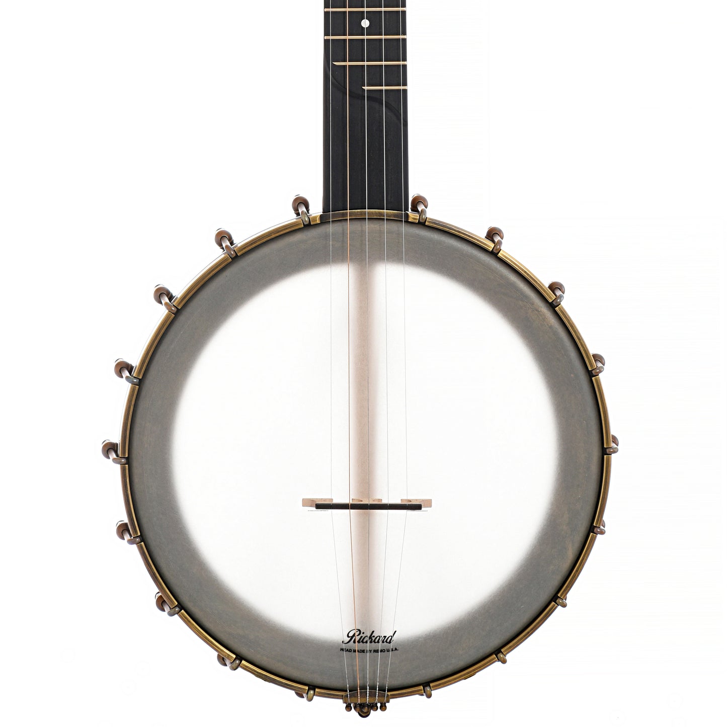 Front of Rickard 11" Dobson Openback Banjo
