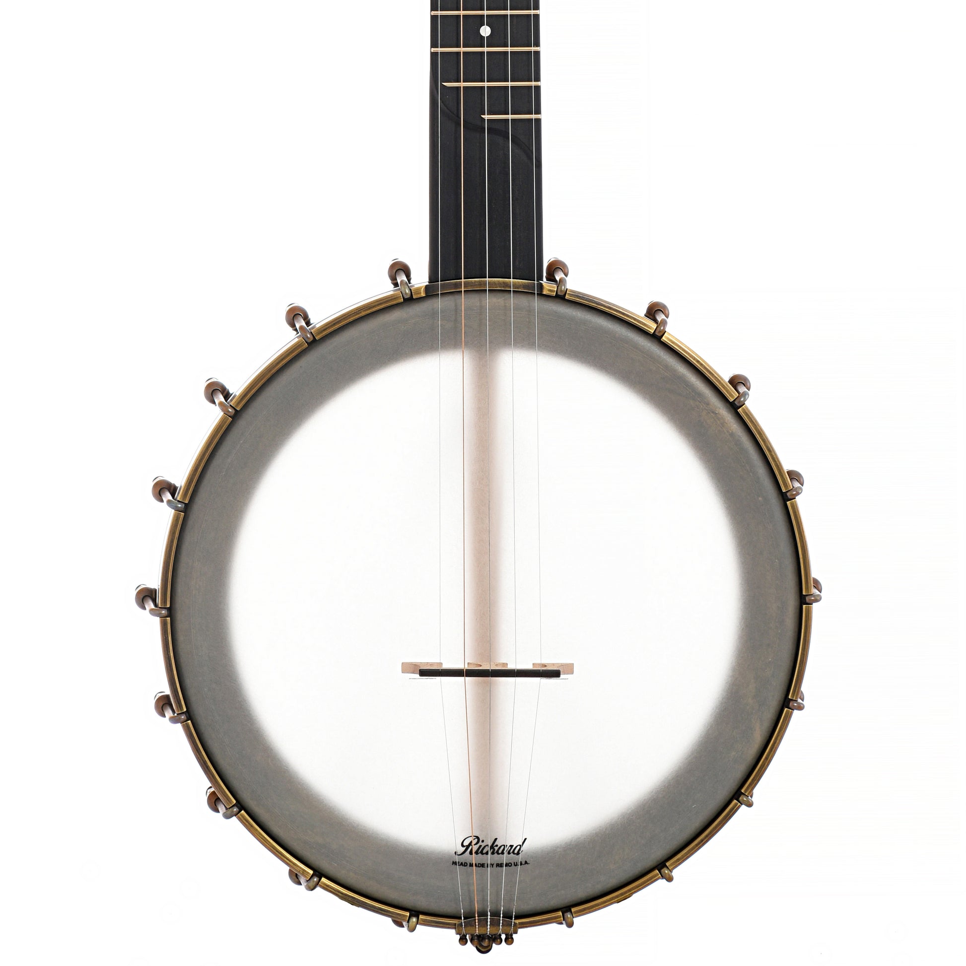 Front of Rickard 11" Dobson Openback Banjo