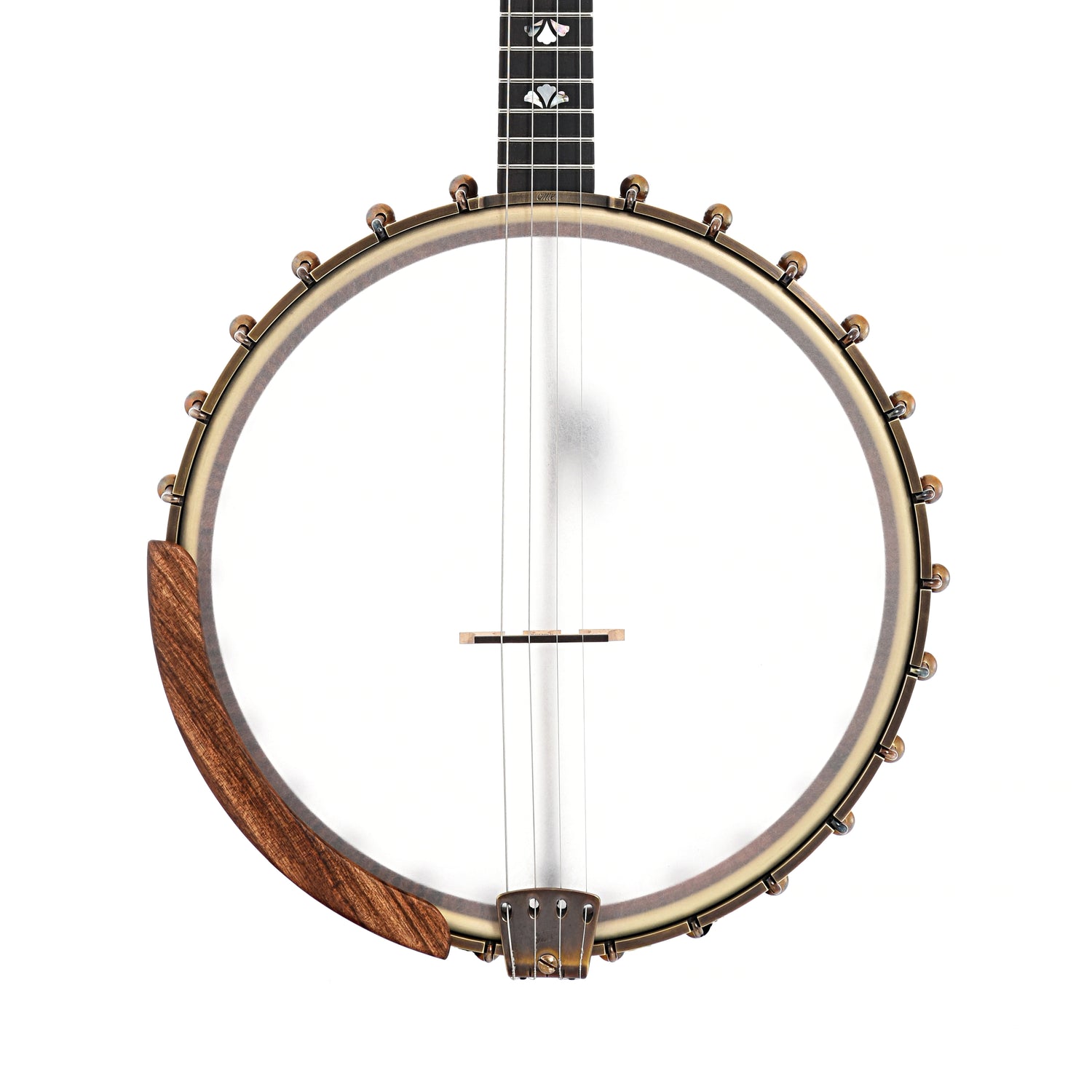 Image 1 of Ome Celtic 12" Tenor Banjo & Gigbag, Curly Maple, Dark Stain- SKU# CELT19-CM12D : Product Type Tenor & Plectrum Banjos : Elderly Instruments