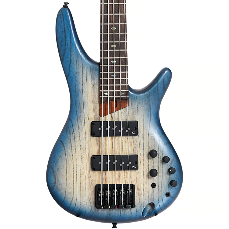 Image 1 of Ibanez SR605E 5-String Bass, Cosmic Blue Starburst Flat- SKU# SR605E-CTF : Product Type Solid Body Bass Guitars : Elderly Instruments